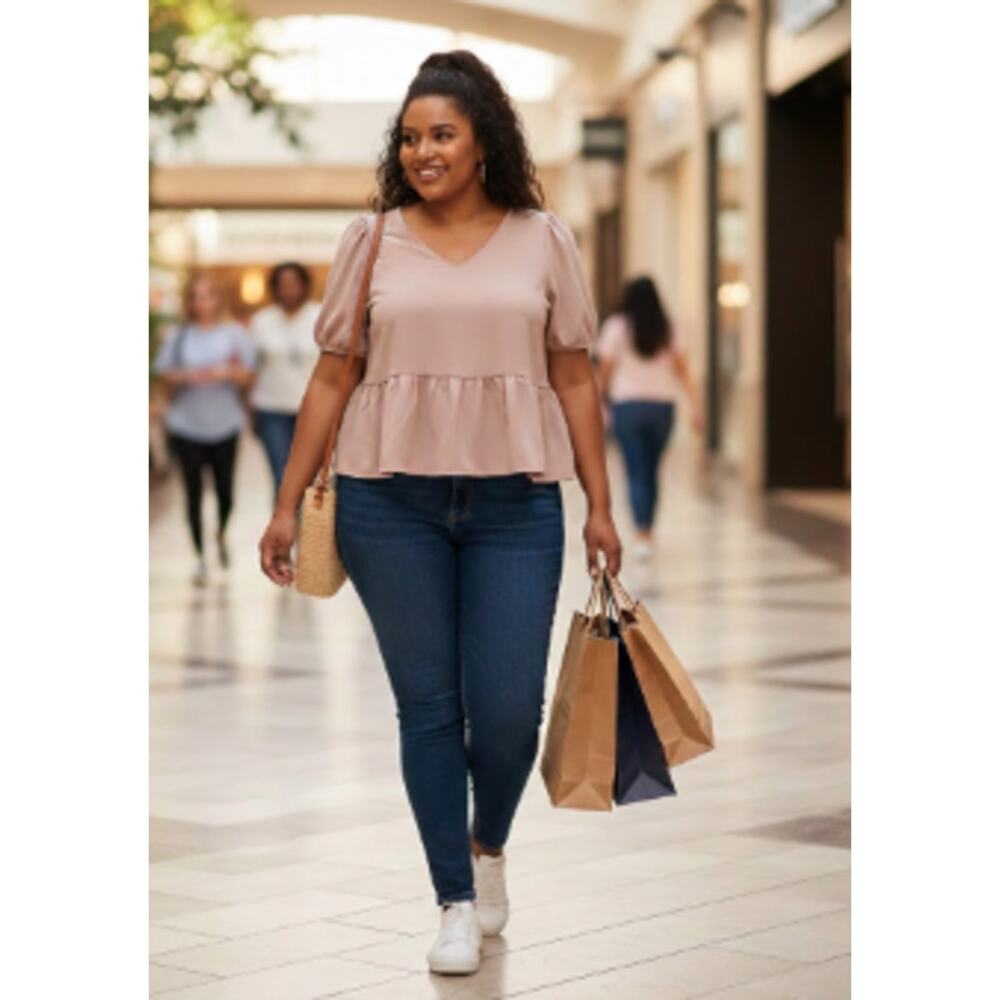 Nine West Pink Pumplo Shirt Size PS (Petite Small) Cute & Flirty Top
